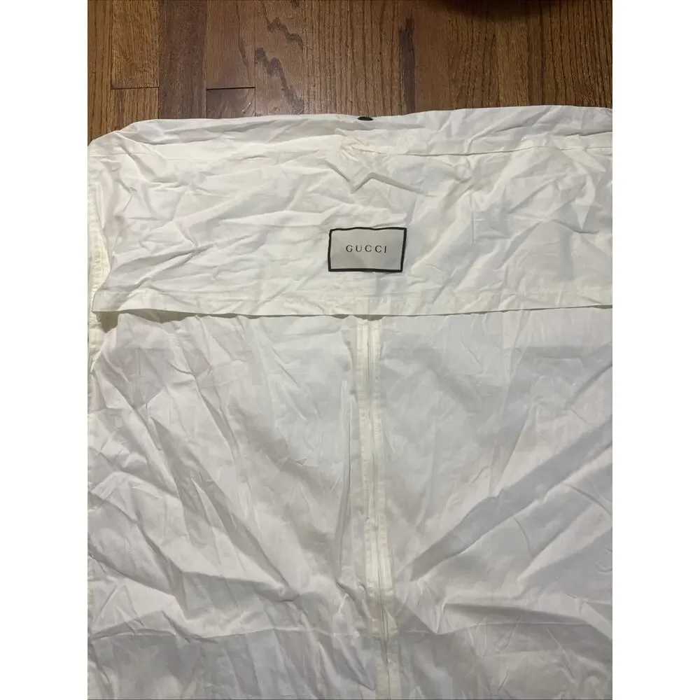Gucci White Fabric Zippered Dust Cover Garment Bag 27